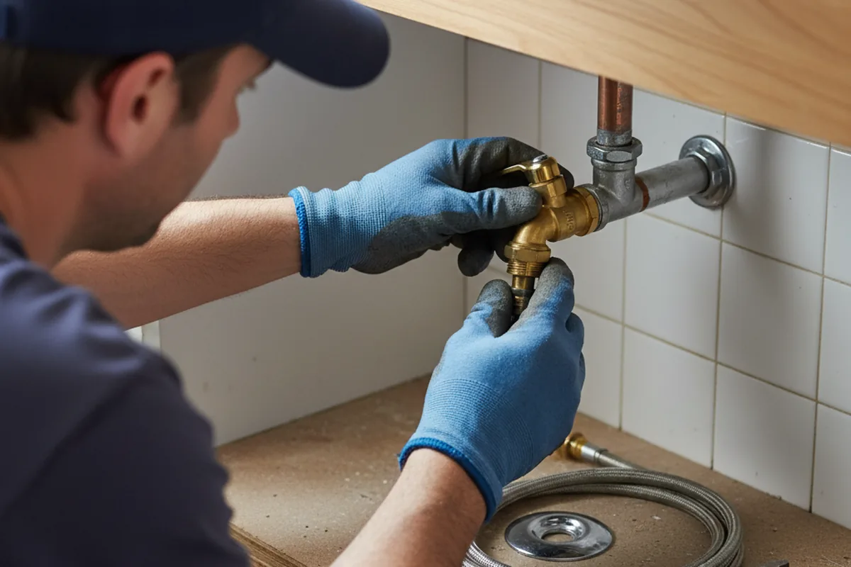 Shutoff valve and fitting work during Well Pump Repair in Utica